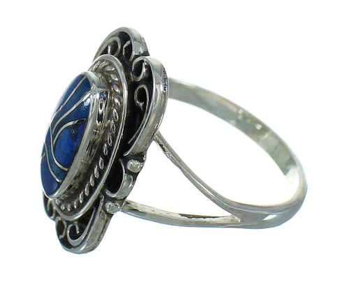 Authentic Sterling Silver Lapis Ring Size 6-3/4 RX82527